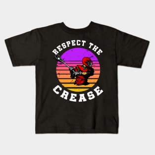 Respect The Crease Lacrosse Retro Kids T-Shirt